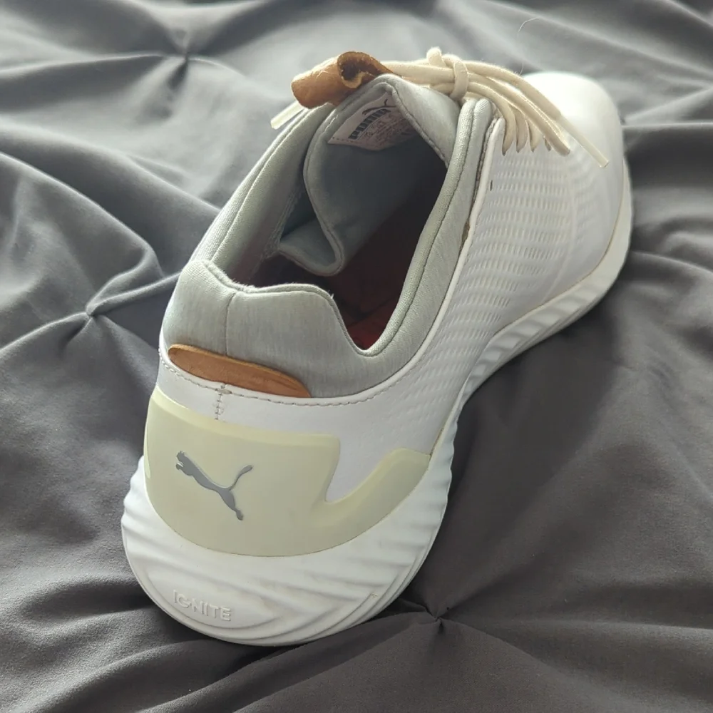 Puma Ignite Pwradapt Leather 2.0 Golf Shoes White Men's Size 11 - Picture 8 of 9